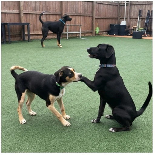 Herding dog in action